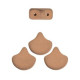 Ginko Leaf Beads 7.5x7.5mm Bondeli - Matt cappuccino